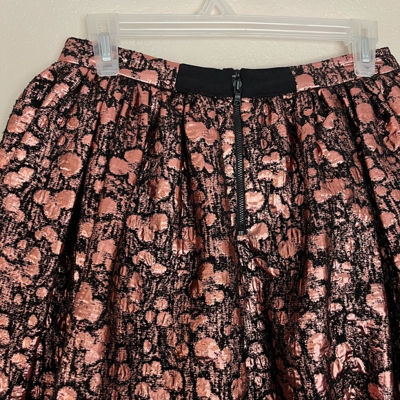 ALICE and Olivia Pia metallic Rose Gold Pink and black Pebble Bubble Party skirt - Picture 8 of 16